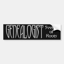 GENEALOGIST ETIQUETA DE PARACHOQUE