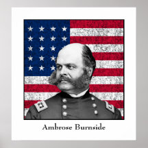 General Burnside y la bandera Impresiones