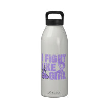 General Cancer I Fight Like un chica (Grunge) Botallas De Agua