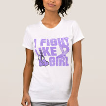 General Cancer I Fight Like un chica (Grunge) Camisetas