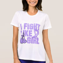 General Cancer I Fight Like un chica (Grunge) Camiseta