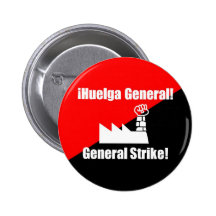 general del huelga del botón de la huelga general pins