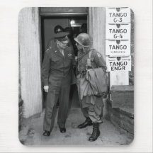 General Eisenhower y general Ridgway -- WWII Alfombrillas De Ratones