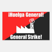 general rectangular del huelga del pegatina de la 