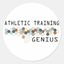 Genio atlético del entrenamiento etiqueta