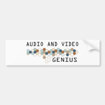 Genio audio y video etiqueta de parachoque