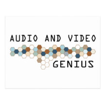 Genio audio y video tarjetas postales