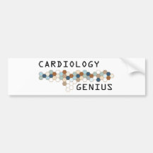 Genio de la cardiología pegatina de parachoque