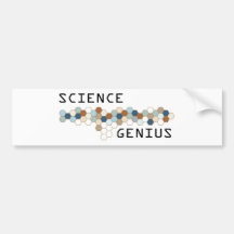 Genio de la ciencia etiqueta de parachoque