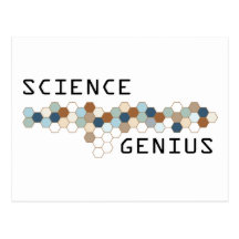 Genio de la ciencia tarjeta postal