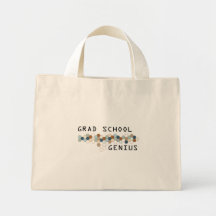 Genio de la escuela del graduado bolsas de mano