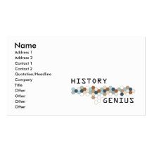 Genio de la historia tarjetas de negocios