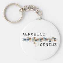 Genio de los aeróbicos llavero personalizado