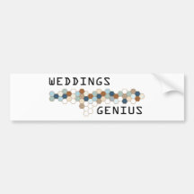 Genio de los bodas etiqueta de parachoque