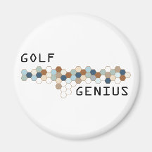 Genio del golf imán para frigorífico