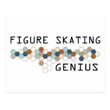 Genio del patinaje artístico tarjeta postal