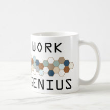 Genio del trabajo social tazas de café
