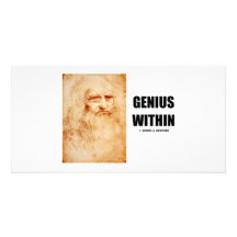Genio dentro (autorretrato de Leonardo da Vinci) Tarjeta Con Foto Personalizada