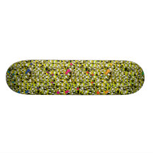 Gente amarilla tabla de skate
