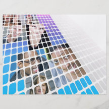 Gente de la diversidad y collage modernos de las c flyer a todo color