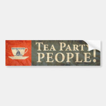 ¡Gente de la fiesta del té! Pegatina De Parachoque