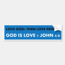 Gente del amor de dios del amor etiqueta de parachoque