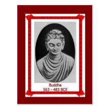 Gente famosa, Buda 563-483BCE Tarjeta Postal