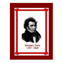 Gente famosa, Franz Schubert 1797-1828 Tarjetas Postales