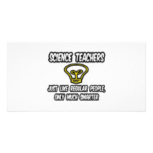 Gente regular de los profesores de ciencias…, sola tarjeta con foto personalizada