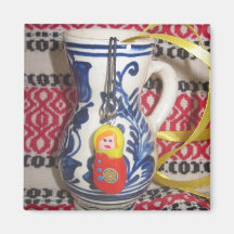 gente rusa de la muñeca del matryoshka del imán
