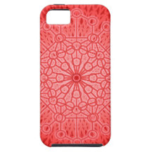 Geometría sagrada de la mandala roja de Chakra iPhone 5 Case-Mate Protectores