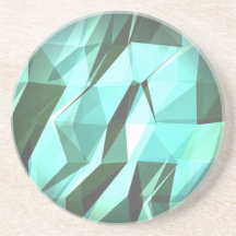 Geometría verde abstracta posavasos diseño