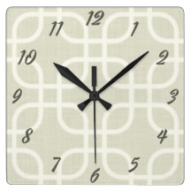 Geométrico beige retro relojes
