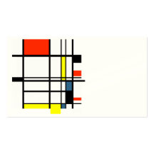 Geométrico una tarjeta de visita de Mondrian del l