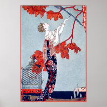 George Barbier "L'Oiseau Volage" 1914 Posters