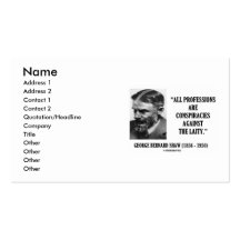 George Bernard Shaw todas las conspiraciones de la Tarjeta De Visita