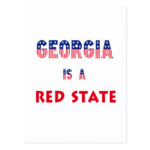 Georgia es un estado rojo postales