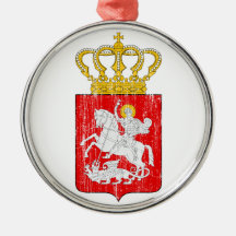 Georgia poco escudo de armas ornamentos de navidad