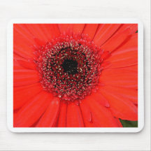 Gerbera rojo alfombrilla de ratón
