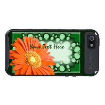 Gerbera y caja verde de Iphone 5 de la burbuja iPhone 5 Coberturas