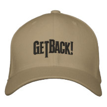 ¡GetBack! Beatlemania bordó el casquillo Gorro Bordado