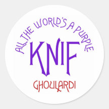 Ghoulardi todo el mundo es un Knif púrpura Etiqueta