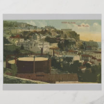 Gibraltar - trabajos del gas, vintage tarjetones