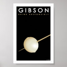 Gibson (4" x 6" tarjeta) poster