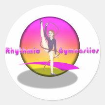 Gimnasia rítmica pegatinas redondas