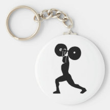 Gimnasio del levantamiento de pesas llavero personalizado