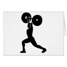 Gimnasio del levantamiento de pesas tarjetas