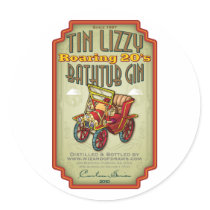 Ginebra de bañera de Lizzy de la lata pegatinas