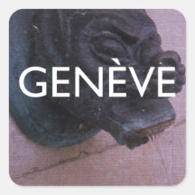 Ginebra - Geneve Calcomania Cuadrada Personalizada