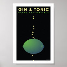 Ginebra y tónico (4" x 6" tarjeta) impresiones